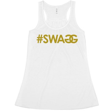 Gold Swag Misses Bella Flowy Boxy Lightweight Crop Tank