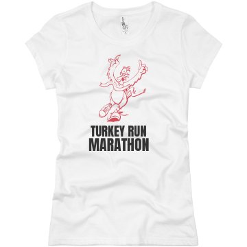 Turkey Run Marathon Junior Fit Basic Bella Favorite Tee