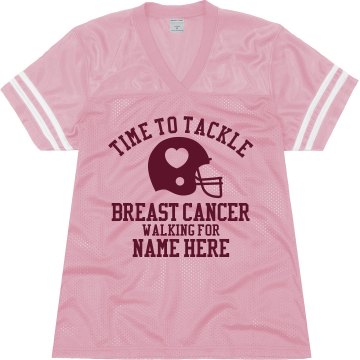 Breast Cancer Tackle Unisex Augusta Replica Football Jersey