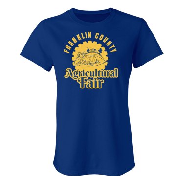 Agricultural Fair Junior Fit Bella Crewneck Jersey Tee
