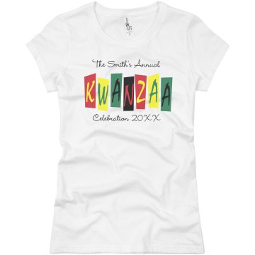 Kwanzaa Celebration Junior Fit Basic Bella Favorite Tee