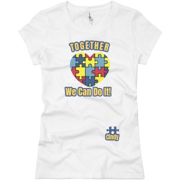 Beat Autism Together Junior Fit Basic Bella Favorite Tee