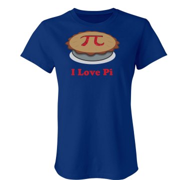I Love Organic Pi Pie Misses Relaxed Anvil Organic Tee