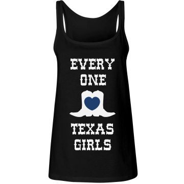 Everyone Loves A TX Girl Junior Fit Bella Sheer Longer Length Rib Tee