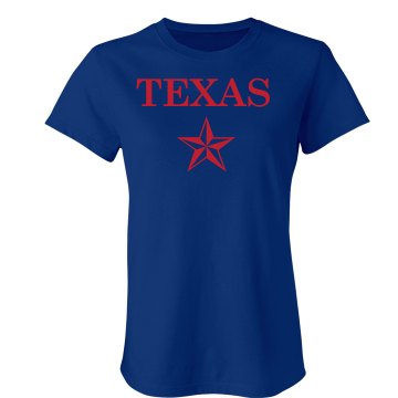 Texas  Junior Fit Bella Crewneck Jersey Tee