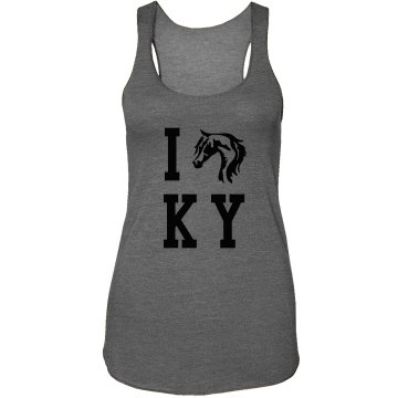 I Love Kentucky Junior Fit Bella Longer Length 1x1 Rib Tank Top