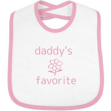 Daddy's Favorite Infant Bella Baby 1x1 Rib Reversible Bib