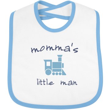 Momma's Little Man Infant Bella Baby 1x1 Rib Reversible Bib