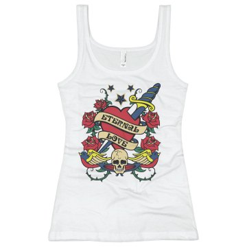 Eternal Love Tank Junior Fit Basic Bella 2x1 Rib Tank Top