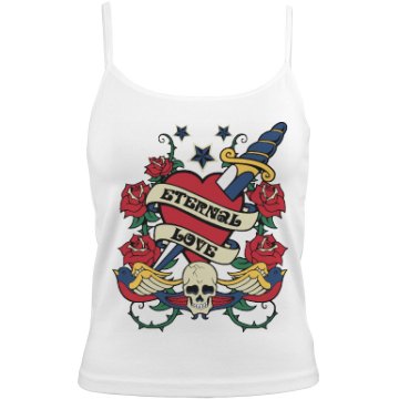 Eternal Love Cami Bella Junior Fit Contrast Satin Trim Cami