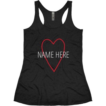 I Love Mike Junior Fit Bella 1x1 Rib Ringer Tee