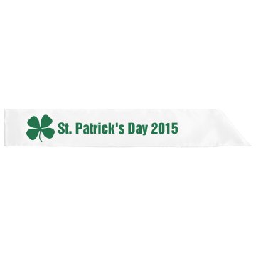 St. Patty's Sash Adult Satin Party Sash