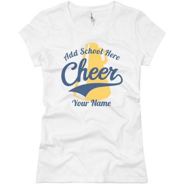 Cheerleader School Colors Junior Fit Basic Bella Favorite Tee