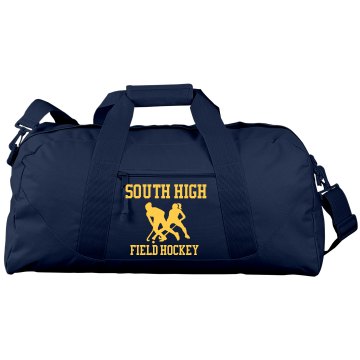 High School Field Hockey Port & Company Large Square Duffel Bag