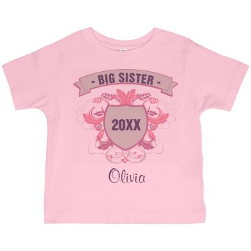 Big Sister 2013 Toddler American Apparel 3/4 Sleeve Baseball Tee