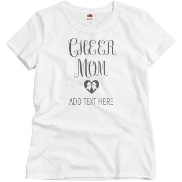 Proud Cheer Mom Tee Misses Relaxed Fit Basic Gildan Heavy Cotton Tee