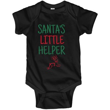 Santa's Little Helper Infant Rabbit Skins Lap Shoulder Creeper