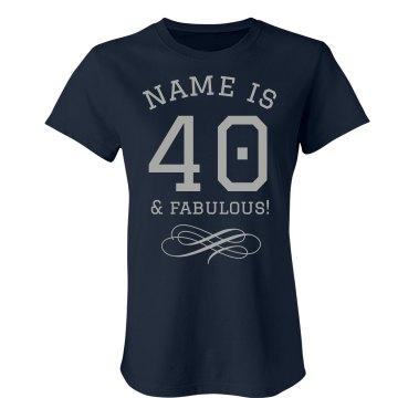 Maxine's 40 & Fabulous Junior Fit Bella Sheer Longer Length Rib Tee