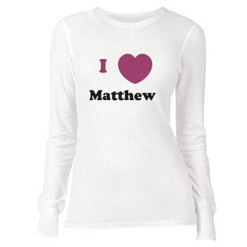 I Heart Matthew Junior Fit Bella Long Sleeve Thermal Tee