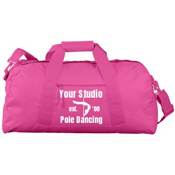 Pole Fitness Studio Bag Port & Company Large Square Duffel Bag