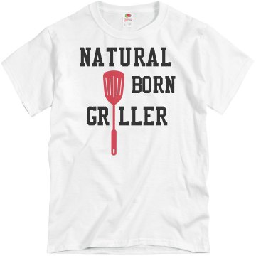 Natural Born Griller Tee Unisex Basic Gildan Heavy Cotton Crew Neck Tee