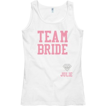 Bride's Security w/ Back Junior Fit Bella Sheer Longer Length Rib Tank Top
