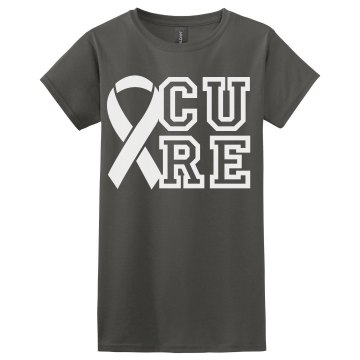 Cure Pancreatic Cancer  Misses Relaxed Fit Gildan Ultra Cotton Tee
