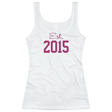 Finally Mrs. Jones w/Back Junior Fit Bella Sheer Longer Length Rib Strap Tank Top