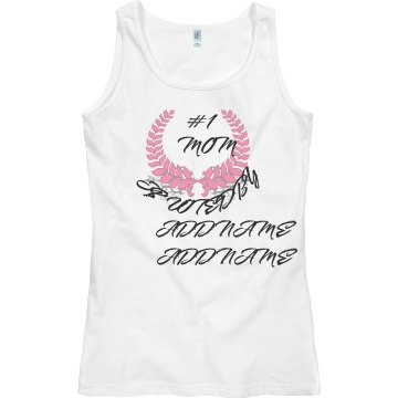 Number One Mom Junior Fit Bella Sheer Longer Length Rib Tank Top