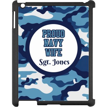 Navy Wife iPad Case Black iPad Snap-on Case