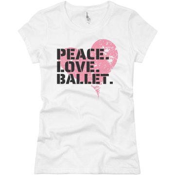Peace Love Ballet Junior Fit Basic Bella Favorite Tee