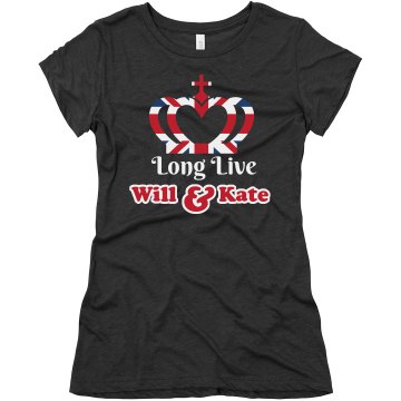 Long Live Will And Kate Junior Fit Bella Triblend Tee