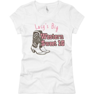 Western Sweet Sixteen Junior Fit Basic Bella Favorite Tee