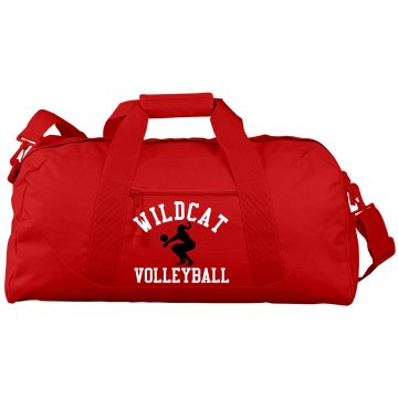 Wildcat Volleyball Port & Company Large Square Duffel Bag