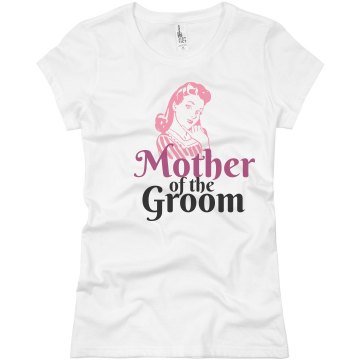Mother Of Groom 50's Girl Junior Fit Basic Bella Favorite Tee