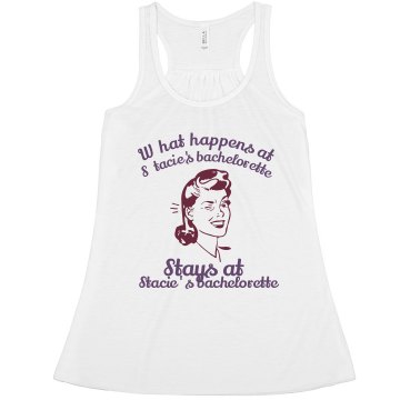 What happens here, stays Misses Relaxed Fit Basic Anvil Heavyweight Tank Top