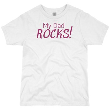 My Dad Rocks Tee Youth Bella Girl Sheer 2-in-1 Baby Jersey Tee