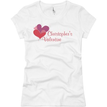 Chris's Valentine Junior Fit Basic Bella Favorite Tee