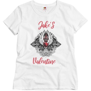 Jake's Valentine Misses Relaxed Fit Basic Gildan Ultra Cotton Tee