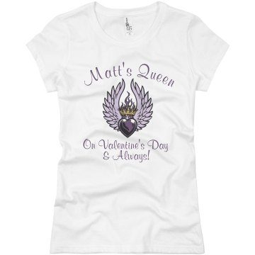 Matt's Valentine Queen Junior Fit Basic Bella Favorite Tee