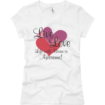 Live Love Life Junior Fit Basic Bella Favorite Tee