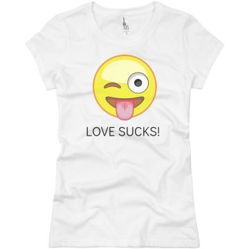 Love Sucks Junior Fit Basic Bella Favorite Tee