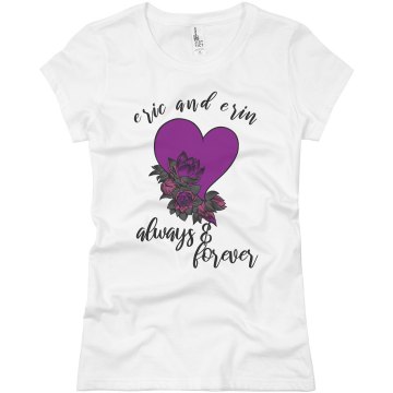 Eric & Erin Valentines Junior Fit Basic Bella Favorite Tee