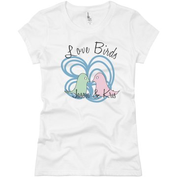 Love Birds Junior Fit Basic Bella Favorite Tee