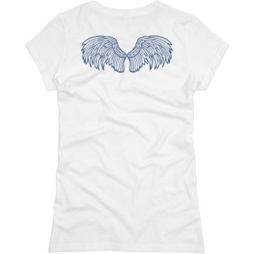 Angel Wings T-shirt Junior Fit Basic Bella Favorite Tee