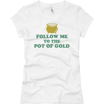 St Patrick's Pot of Gold! Junior Fit Basic Bella Favorite Tee