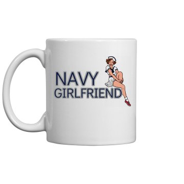 Navy Girlfriend Mug 11oz Ceramic Coffee Mug