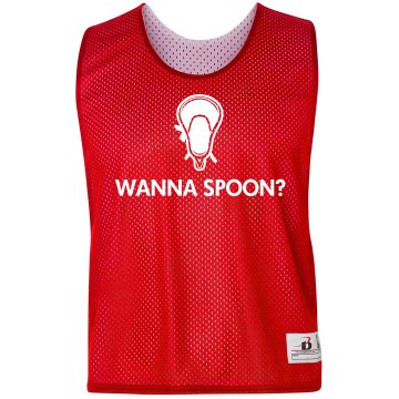 Wanna Spoon? Pinnie Badger Sport Lacrosse Reversible Practice Pinnie