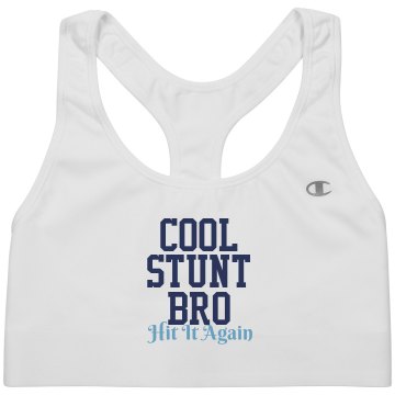 Cool Stunt Blue Sports Alo Ladies' Mesh Back Sports Bra