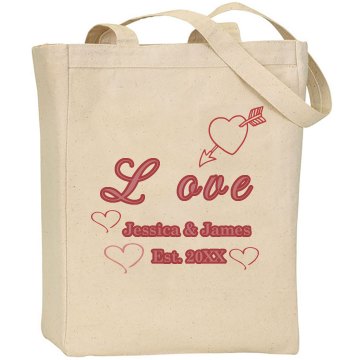 Love Est. 2012 Liberty Bags Canvas Tote
